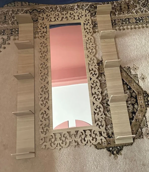 Miroir mural décoratif avec deux étagères – seulement 290 DH ! – Image 4