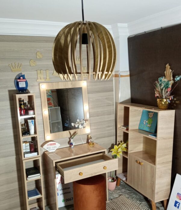 Coiffeuse Maquillage Professionnelle LED  | Lumière réglabl pour un maquillage parfait | Table Makeup avec Miroir Hollywood et Rangements.  Coiffeuse Hollywood LED Pas Cher – Image 2